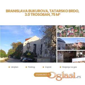 Uknjižen trosoban stan 75m2 na Tatarskom brdu-bez posrednika